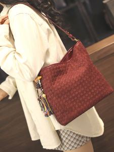 MINGYANA | Red Tote Bag Women Large Capacity Weaved