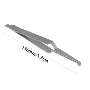 PIORPOY Dental Reverse Action Tweezer Orthodontic Bracket Holding Cross Locking Forceps Stainless Steel Reusable Dentistry Tools