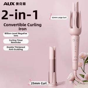AUX | AUX Three-in-One Automatic Curling Iron 32mm Negative Ion Straightening Comb Replaceable Hair Styling Tool for All Hair Types