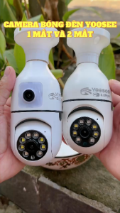 Camera YOOSEE HK212 12Mpx/10Mpx 1 Mắt/2 Mắt Xoay 360 Độ Hình Dạng Bóng Đèn- Đàm Thoại 2 Chiều