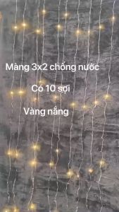 ĐÈN RÈM LED HẠT GẠO ĐOM ĐÓM HIỆU ỨNG THÁC NƯỚC TRANG TRÍ 3M X 2M CHỐNG NƯỚC