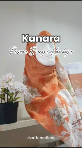 Elzatta Kanara Pesona Bunga Kamboja Segiempat Motif Premium Terbaru Voal Premium 115x115