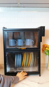2/3-Tier Dish Rack Cabinet Organizer Dish Cabinet Drawer Countertop Storage Kitchen Rack Organizer