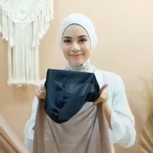 AliMaMa - PASHMINA INNER 2 IN 1 - Pasmina Hoodie Ceruty Babydoll Ceruti Instant Bandana Murah Medan