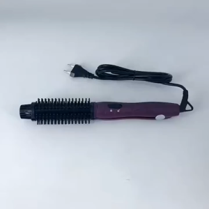 2 in 1 Ceramic Styler Hair Curler Brush Straight and Curl Curling Iron Perm Hair Comb Pear Flower Electric Round Brush Shape