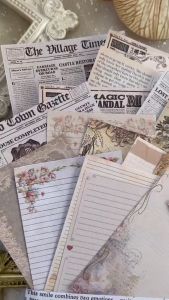 Bloomingyourdays 60pcs Journaling Jurnal Kit journal kit vintage deco diari DIY scrapbooking paper pack kertas dekorasi