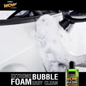 Car Wash Shampoo Komak Wow! Wash & Conditioning 500ml - Extreme Foam Bubble - Easy To Clean