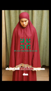 HOU - Mukena Dewasa Traveling Katun Renda Bordir Free Tas