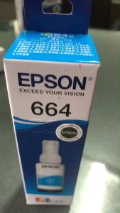EPSON T664200 CYANสีฟ้า 70cc แท้ศูนย์ของใหม่คุณภาพ100%ใช้กับเครื่องพิมพ์ Epson L100/ L110/ L120/ L200/ L210/ L220/ L300/ L310/ L350/ L355/ L360/ L365/ L380/ L385/ L455/ L485/ L550/ L555/ L565/ L1300