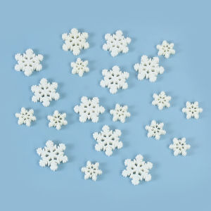 20Pcs 20/28mm Christmas Snowflake Flatback For Jewelry Making Craft Scrapbooking DIY Phone Case Decoration Mini Resin Snowflakes