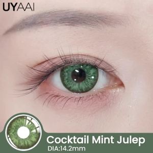UYAAI | Kính Áp Tròng Màu UYAAI Đen Tự Nhiên Làm Đẹp Mắt Xanh Lá Xanh Dương Trang Điểm Mắt Dùng Hàng Năm Chất Liệu HEMA Đường Kính 14mm