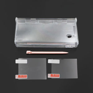 Clear Transparent Split Hard Case For NDSI Protective Cover Shell Screen Protector Film Stylus Touch Pen 1Set