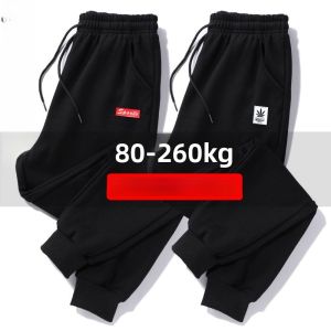 plus Size Mens Sport Pants Spring Autumn Winter Elastic Waist Slim Fit Casual Long Trousers Comfortable Polyester Stretchy