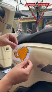 Stiker Kucing Manjat Sticker Mobil Motor Kucing Lucu
