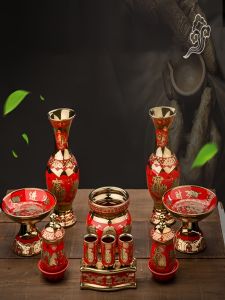 Ceramic Holy Grail Buddha Worship Water Cup Guanyin Water Purification Wine Glass For Home Buddish Prayer Set Statue Buddha Utensils Supplies Decoration