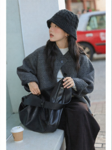 Mixd | Áo Khoác Lông Cừu Đẹp Elegance Ngắn