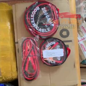 Bộ Dây Cáp Câu Bình Ắc Quy Đường Kính Ruột Dẫn 0.30mm Chiều Dài 4 Mét 2000A Xe Hơi Ô Tô 12V Xe Tải 24V