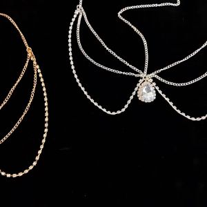Crystal Rhinestone Hiasan Kepala Mahkota Juntai Ratu Pengantin Headpiece Elegant Waterdrop Bandana Rambut bohemian tari india belly dance gipsy