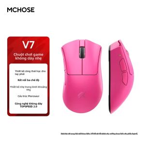 MCHOSE | Chuột Chơi Game Không Dây Nhẹ MCHOSE V7 26000 DPI Cảm Biến PAW3395 Kết Nối Ba Chế Độ Thiết Kế Công Thái Học Dành Cho Game Thủ Thuận Tay Phải