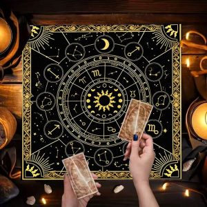 Lotus Yin Yang Sun Moon Face Bat Rose Altar Cloth Tarot Card Tablecloth Wicka Divination Mystical Meditation Desktop Decor
