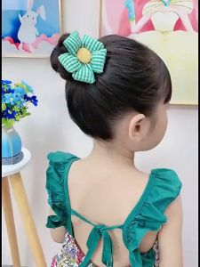 Korean hair stick childrens ball head Braided Hair Accessories hair bun maker hair clip for kids