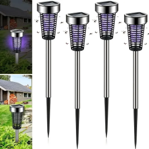 Solar Mosquito Killer Lamp Home Garden Waterproof Mosquito Repeller Outdoor Camping Electric Mosquito Artifact Lighting Lamps