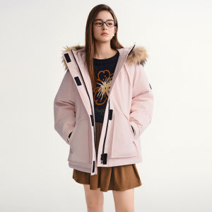 DUSHU | Fur Collar Parka Style Duck Down Winter Jacket
