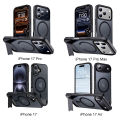 Invisible Stand Magnetic Phone Case For iPhone 17 16 15 14 13 12 Pro Max For MagSafe Translucent Hard Back Cover with Stand For iPhone 17 Air 16e 15 14 Plus Matte Non-slip Military Shockproof Protection Casing. 