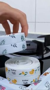 Cuộn Băng Keo Dán Viền Toilet Bồn Rửa Bát Bếp Ga Hoa Văn Chống Thấm Nước Kích Thước 320x35cm