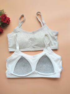 Áo Ngực Thể Thao Cotton Mỏng Cho Bé Gái Phát Triển Ngực Áo Ngực Dây Đeo Cố Định Cho Bé Gái 9-12 Tuổi Mùa Hè Không Có Khóa
