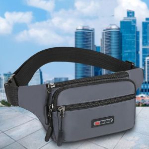 ผู้ชายกระเป๋าคาดเอวผ้า ลำลองผู้ชาย กระเป๋าหลายชั้น มัลติฟังก์ชั่กระเป๋าสะพายไหล่ หมอน บ้าน