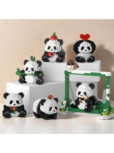 BENZISHIDUO | Small Particle Panda Brick Assembling Educational Toy