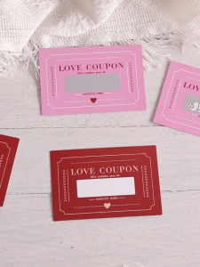30PCS Valentines Day Scratch Cards Cards Coupons of love Words Valentines Day Paper Scratch Cards Valentines Day Gifts