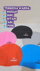 KANSA TOPI RENANG POLOS KS102 SWIMMING CAP ANAK DEWASA SILICONE