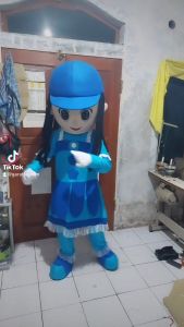 Kostum maskot badut sailormon topi biru karakter costume dewasa lucu