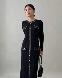 ADELLINE | KAIRAV DRESS | KNIT LONG DRESS | DRESS WANITA