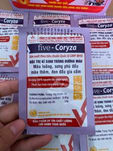 Five Coryza (10g) chống ký sinh trùng đường máu sưng phù đầu đầu đen ở gia súc gia cầm