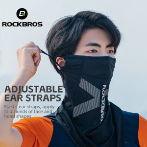 ROCKBROS ขี่จักรยานหน้ากากใบหน้าผ้าไหมน้ำแข็งฤดูร้อนป้องกันรังสียูวีป้องกันแสงแดดไหมพรมสำหรับผู้ชายผู้หญิงแห้งเร็วตกปลาตั้งแคมป์เดินป่าใบหน้าปก