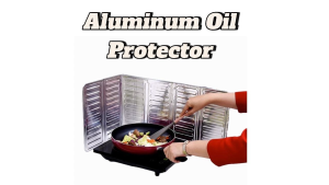 Aluminum Oil Splash Screen Easy-Clean Foldable Kitchen Oil Protector Foldable Heat-Resistant【FireheartWarrior】
