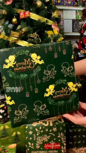 【Crazy Sales】 Merry Christmas DIY Gift Wrapping Paper Present packing paper Party decorate Christmas