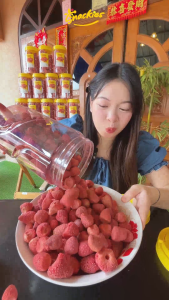 [set2ถัง] สตอเบอร์รี่ฟรีซดราย (จิ๋ว) 400กรัม*2ถัง สตอเบอร์รี่อบกรอบ สตอเบอร์รี่จิ๋ว ขนม ของกิน ขนมกินเล่น snackies