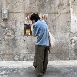 Spring & Fall New Arrival Pleated Casual Pants Men and Women American Retro Loose Easiest for Match Street Dance Pants Dad Wide-Leg Overalls Fashion