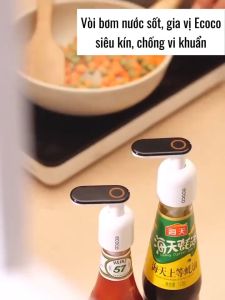 Vòi bơm nước sốt gia vị Ecoco siêu kín chống vi khuẩn | Đầu bơm nước tương dầu ăn dụng cụ nhà bếp chính hãng mẫu mới
