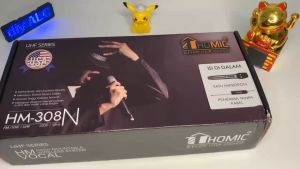 Microphone Wireless Homic HM-308N Profesional Microphone Garansi resmi