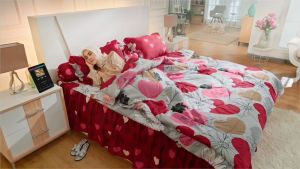 Sprei Rumbai Bonita 3D Disperse Ukuran 180x200 King Sprai Rempel