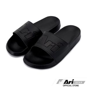 รองเท้าแตะ ARI อาริ SANDALS สีดำ/ขาว สีดำล้วน ARI SLIDE SANDALS - BLACK/WHITE ของแท้