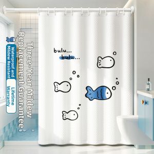 WEILAISHI | Waterproof Mildew Resistant No Drill Bath Curtain