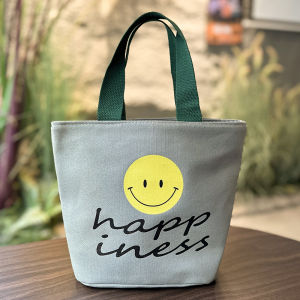 Túi Vải Canvas Đeo Tay Mới Cho Nữ Túi Đựng Cơm Trưa Túi Đi Làm Túi Đựng Đồ Dùng Cá Nhân Cho Học Sinh Tiểu Học Túi Đeo Vai Mềm