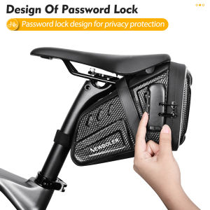 2.5L Bicycle Bag Large Capacity Bike Seat Bag Back Seat Pouch Reflective Bicycle Saddle Bag EVA for Mountain Road Bikes