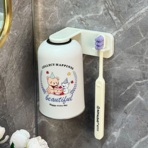 Màn Hình Treo Đánh Răng Điện Tử Mới 2025 Móc Đựng Kem Đánh Răng Bằng Thép Không Gỉ Magnétique Móc Đựng Cốc Đánh Răng Gắn Tường